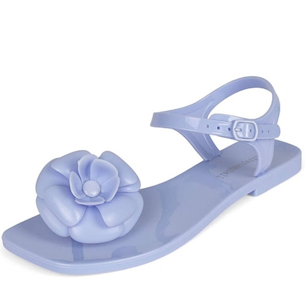 Jeffrey Campbell Fleurisse Ankle Strap Jelly Sandals Periwinkle